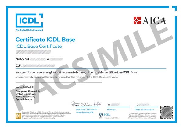 Certificato iCDL Base Lamezia Terme